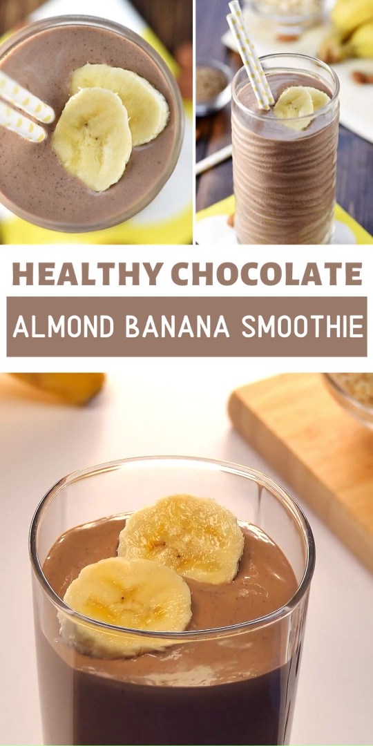 Healthy Chocolate Almond Banana Smoothie -   17 diet Juice bananas ideas