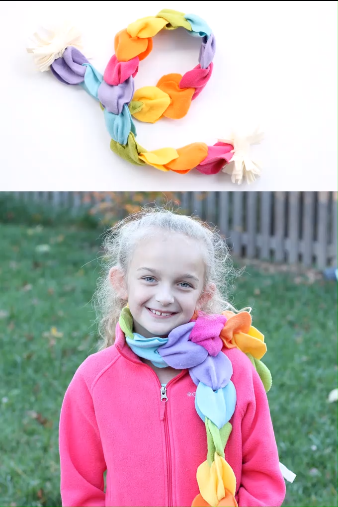 rainbow no-sew fleece scarf -   17 holiday Gifts for girls ideas