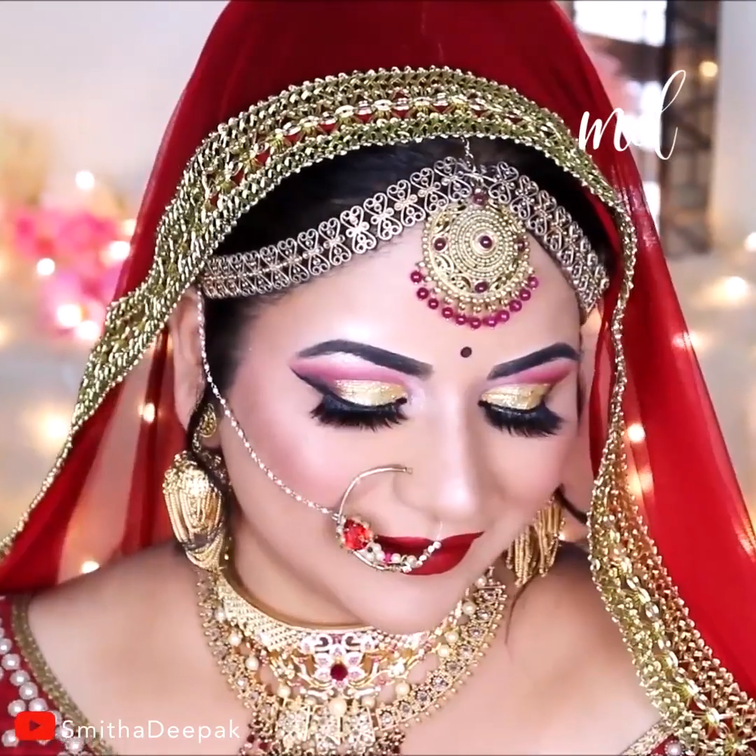 INDIAN BRIDAL MAKEUP LOOK TUTORIAL -   17 makeup Wedding indian ideas