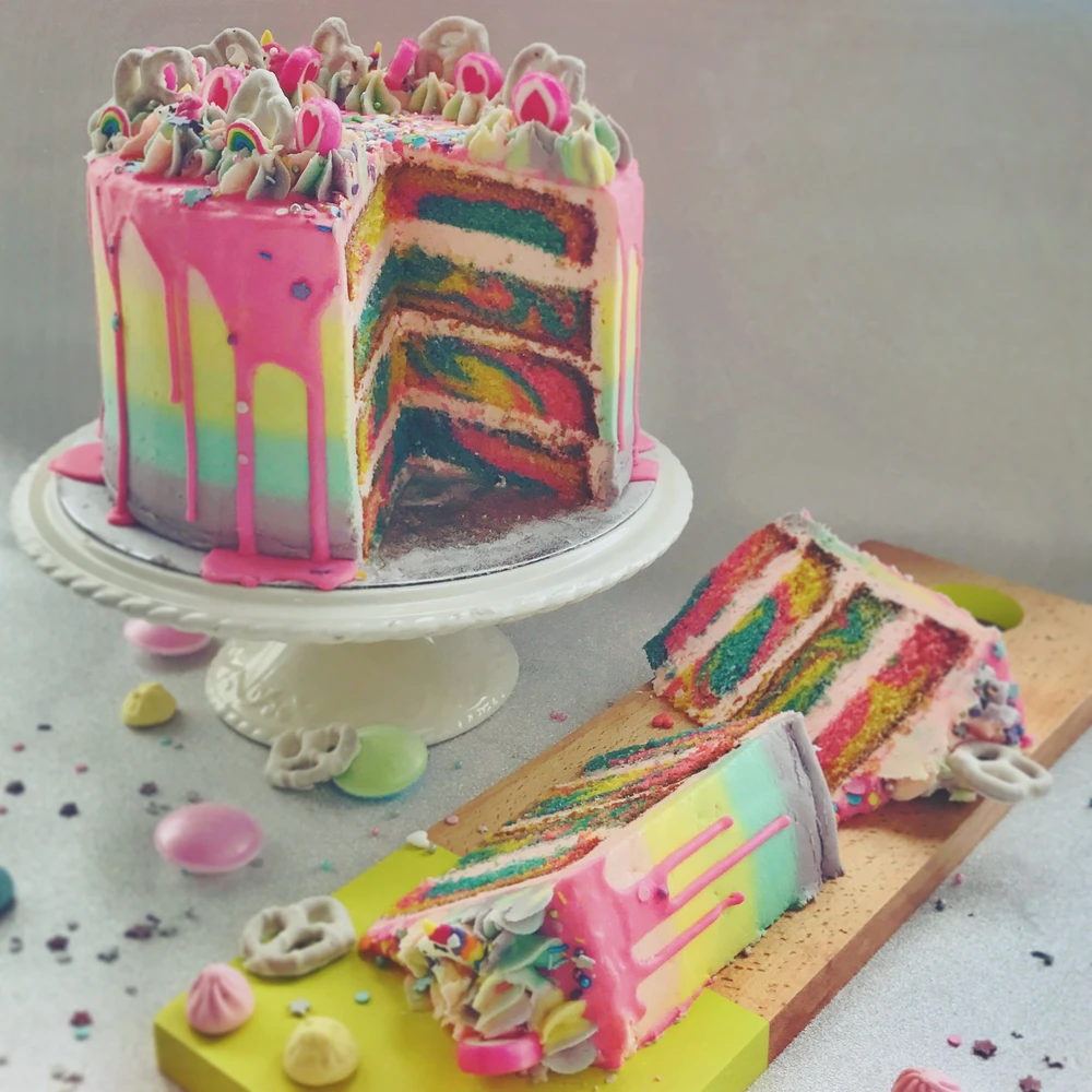 Magical Unicorn Rainbow Cake -   18 cake Unicorn tie dye ideas