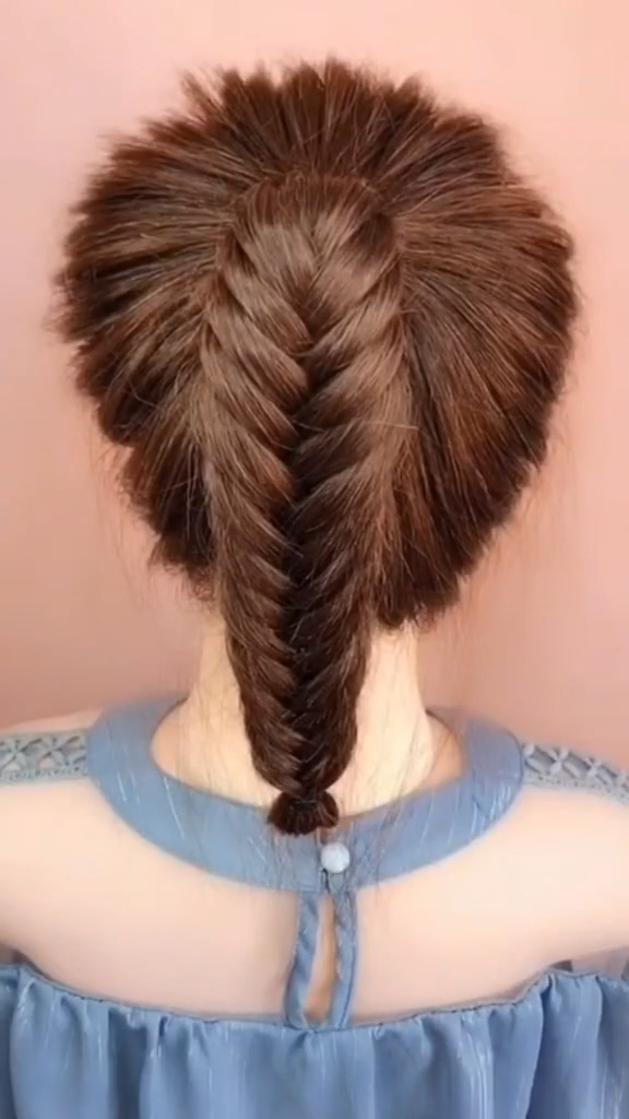 Middle and short hair fishbone braid tutorial -   18 hairstyles Tutorial for kids ideas