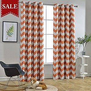 Orange and Grey Curtains for Bedroom - Living Room - Shower -   18 room decor Grey curtains ideas