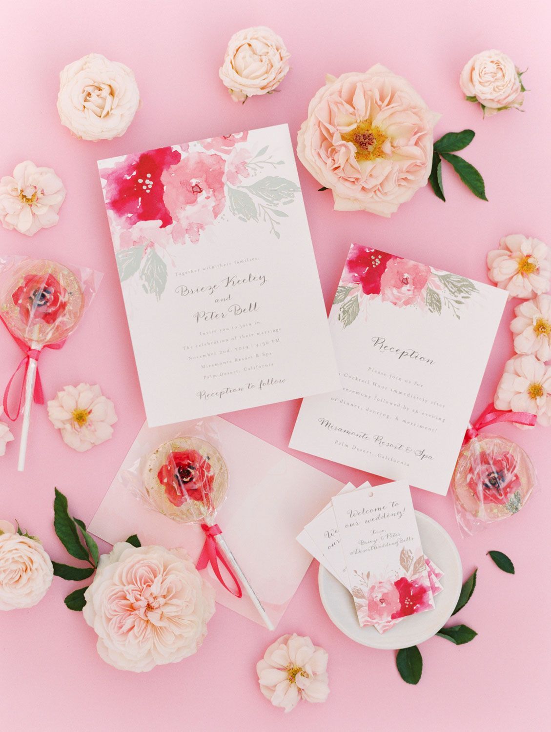A Romantic Pink Miramonte Resort Wedding in Palm Desert -   18 wedding Invitations pink ideas