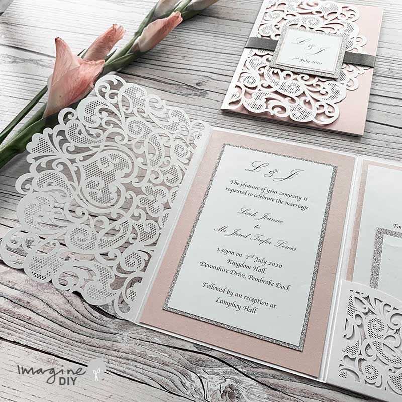 How To Make ..... Laser Cut Pocket Invitations - Imagine DIY -   18 wedding Invitations pink ideas
