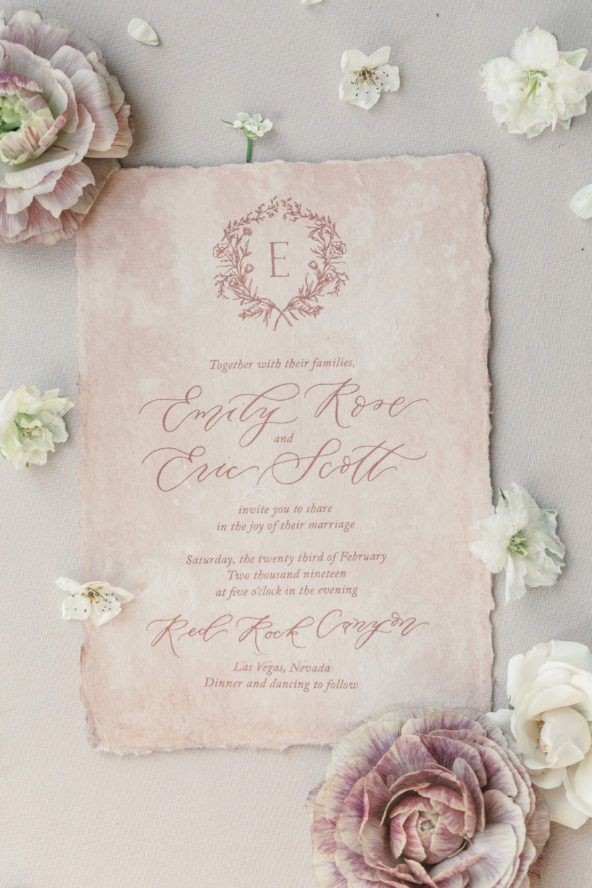 Featured in Strictly Weddings: Dreamy Desert Wedding Inspiration - Ashley Creative Weddings & Events -   18 wedding Invitations pink ideas