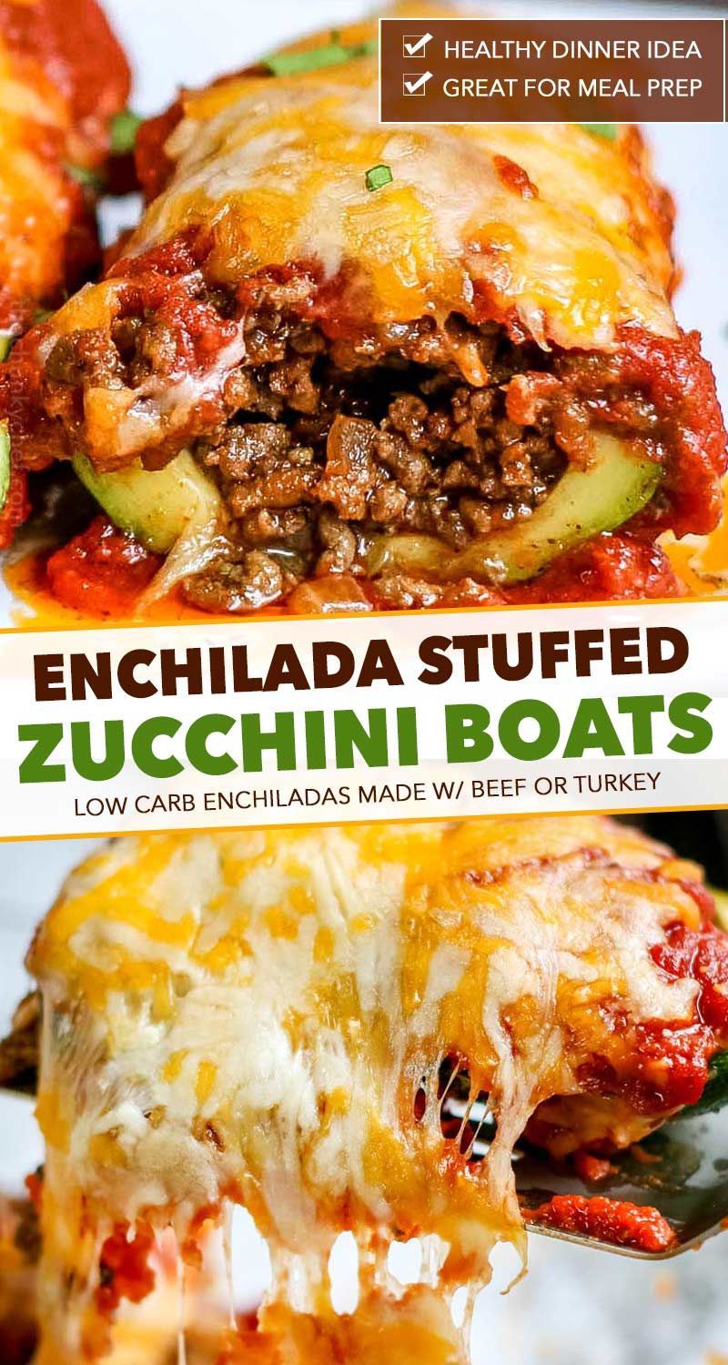 Enchilada Stuffed Zucchini Boats -   18 zucchini boats ideas