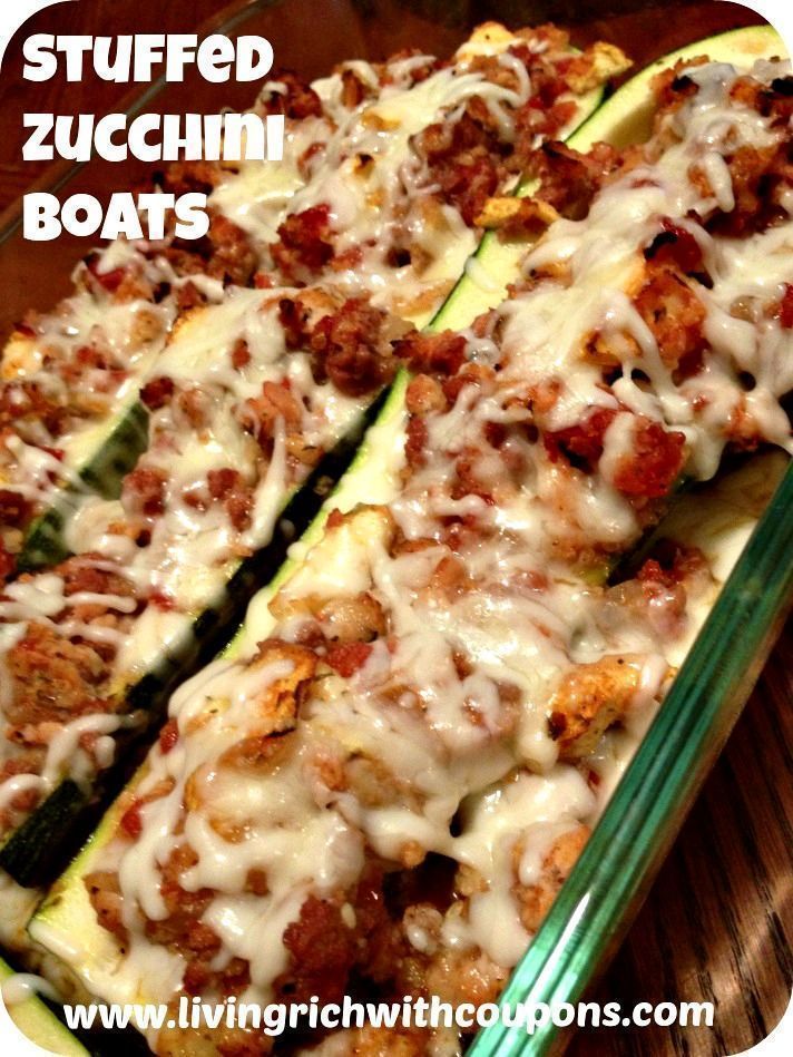 Stuffed Zucchini Boats Recipe - -   18 zucchini boats ideas