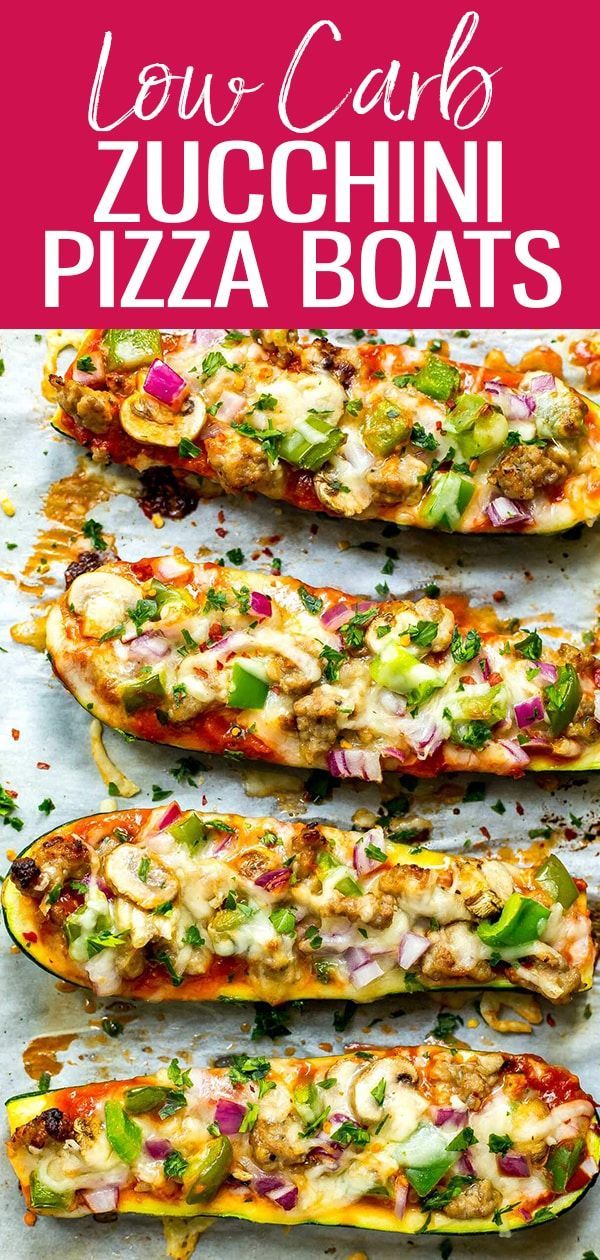 Easy 30-Minute Zucchini Pizza Boats | The Girl on Bloor -   18 zucchini boats ideas