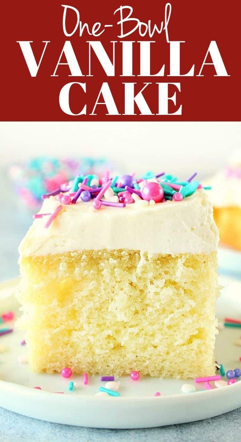 Best One Bowl Vanilla Cake Recipe - Crunchy Creamy Sweet -   19 desserts Cake vanilla ideas