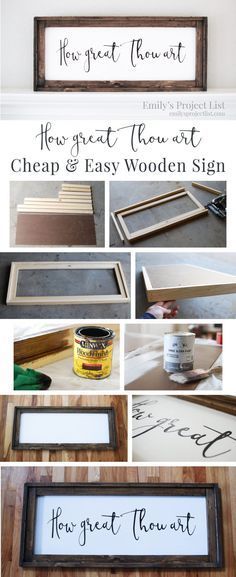 DIY Wood Sign #2: Easy DIY Wood Sign – Emily's Project List -   19 diy projects With Wood water ideas