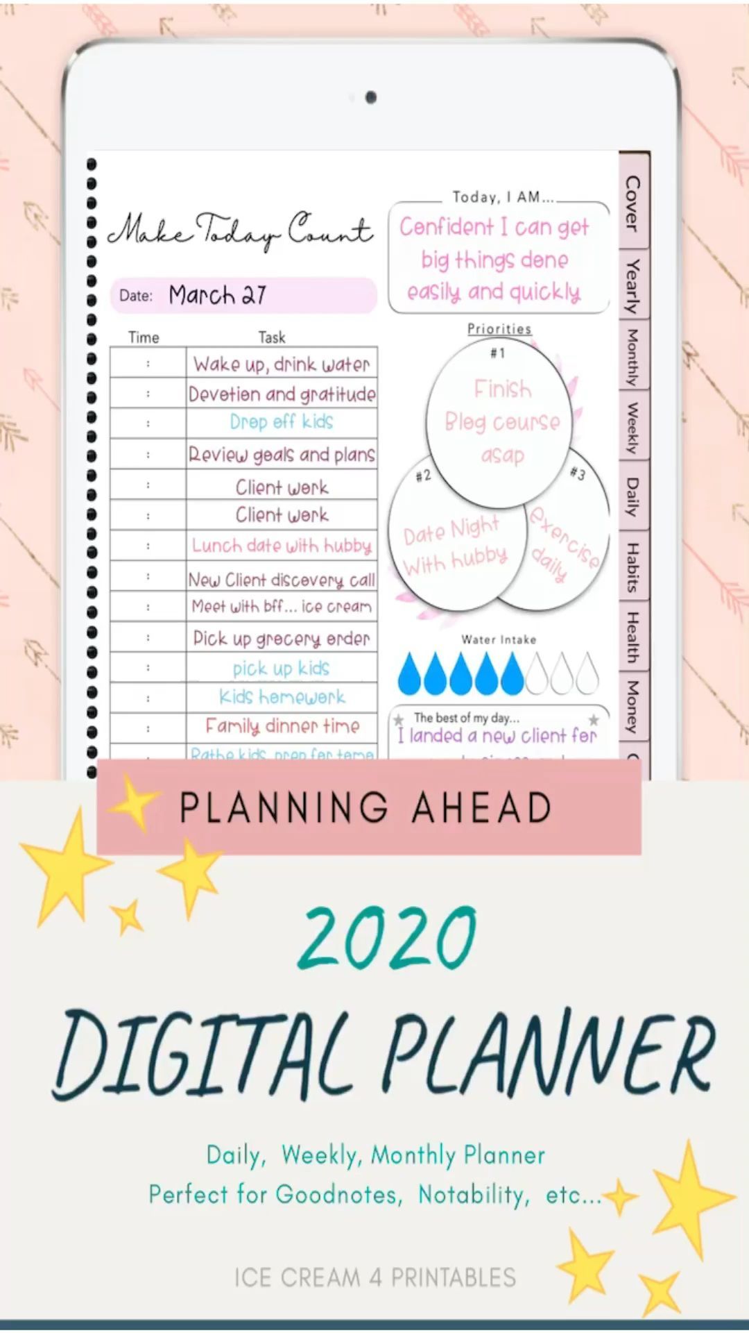 2020 Digital Planner Templates for Organizing Your Life | Marie McGee -   19 fitness Goals planner ideas