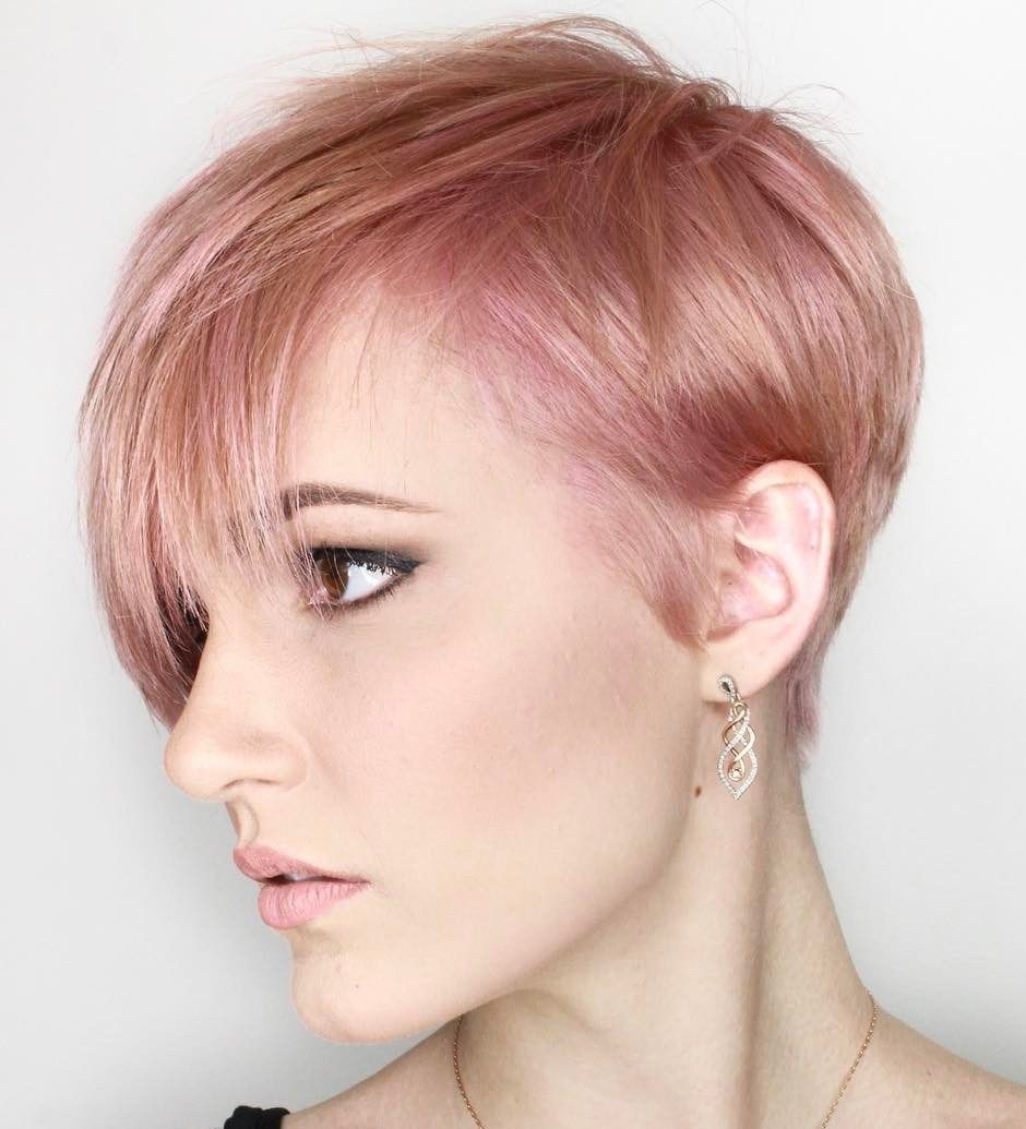 70 Devastatingly Cool Haircuts for Thin Hair -   19 hair Rose Gold pixie ideas