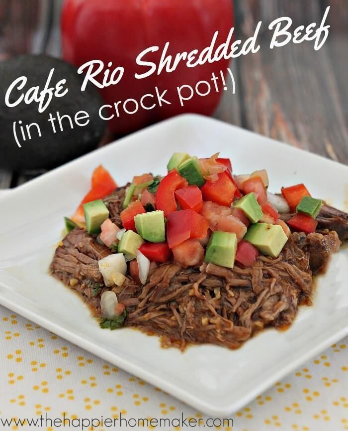 Cafe Rio Copycat Shredded Beef Recipe (in the Crock Pot!) -   19 healthy recipes Beef night ideas