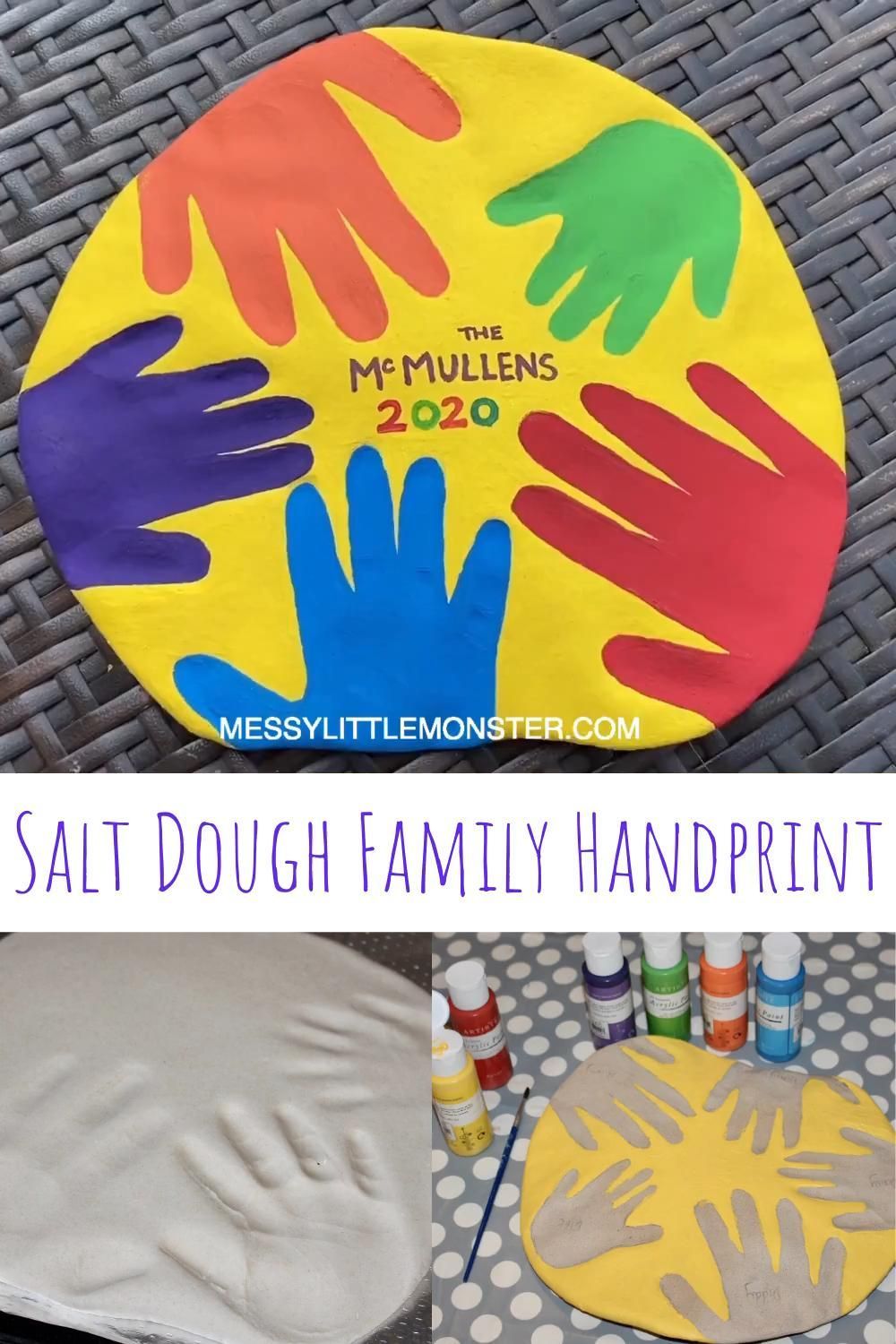 SALT DOUGH FAMILY HANDPRINTS -   19 holiday Art salt dough ideas
