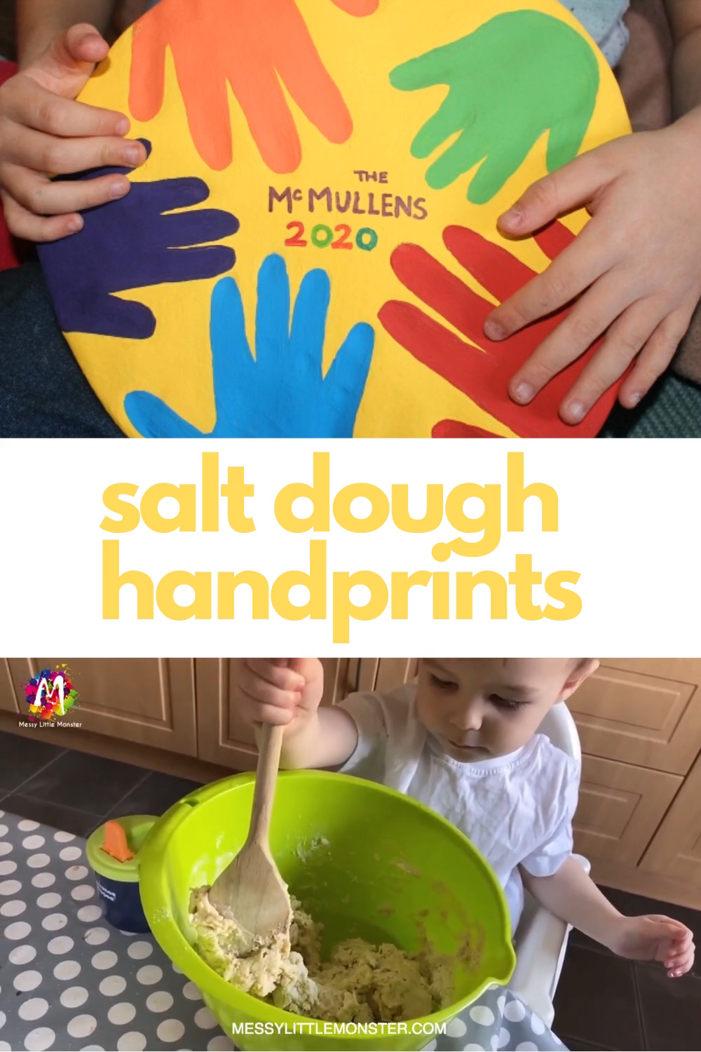 FAMILY HANDPRINT SALT DOUGH CRAFT -   19 holiday Art salt dough ideas