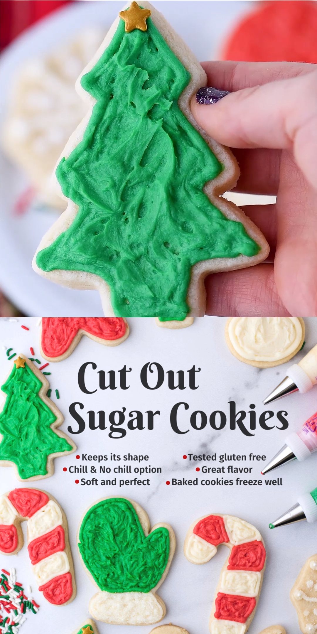Cut Out Sugar Cookies -   19 holiday Cookies party ideas