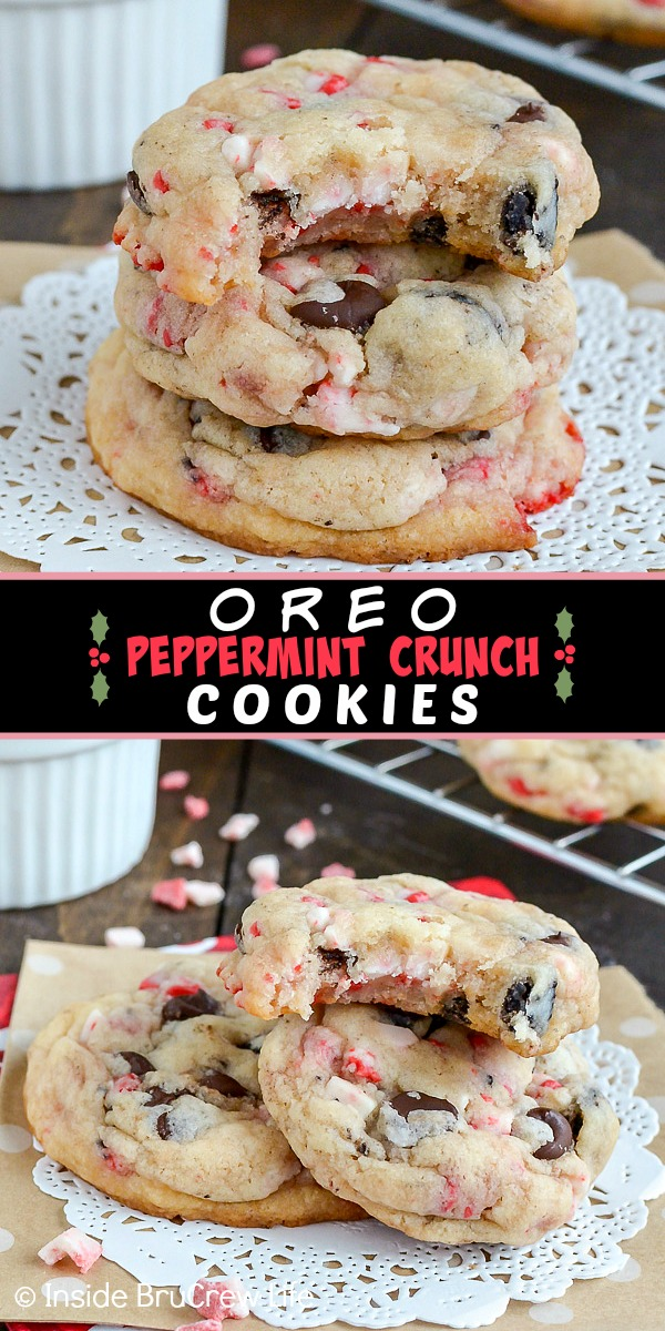 Oreo Peppermint Crunch Cookies -   19 holiday Cookies party ideas