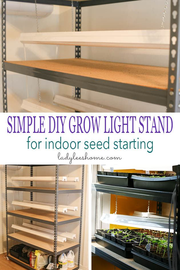 DIY Grow Light Stand For Indoor Seed Starting -   19 plants House seed starting ideas