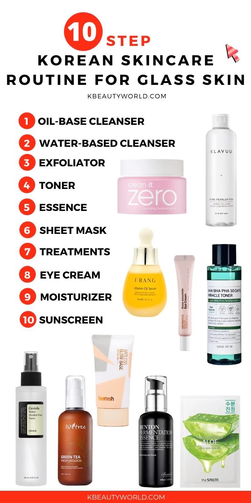 The 10 Step Korean Skin Care Routine from K Beauty World -   19 skin care Routine 30s ideas