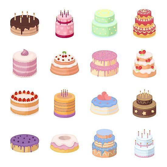 'Birthday Cakes' Photographic Print by newburyboutique -   19 small cake Drawing ideas