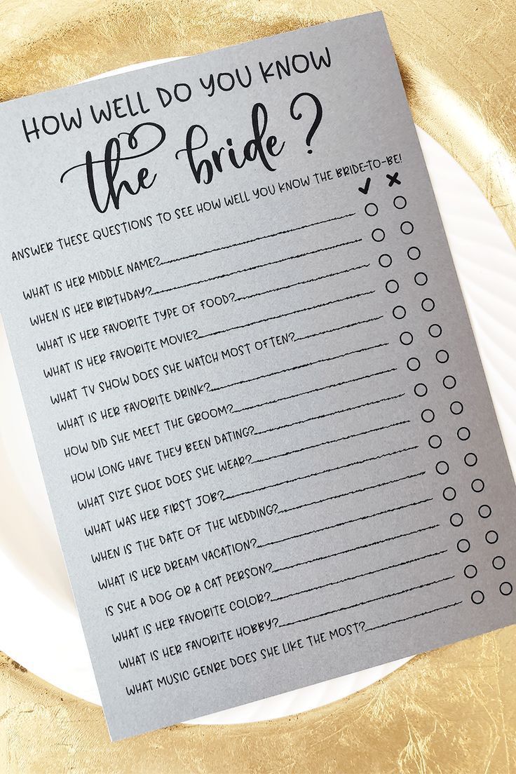 19 wedding Games for bridal party ideas