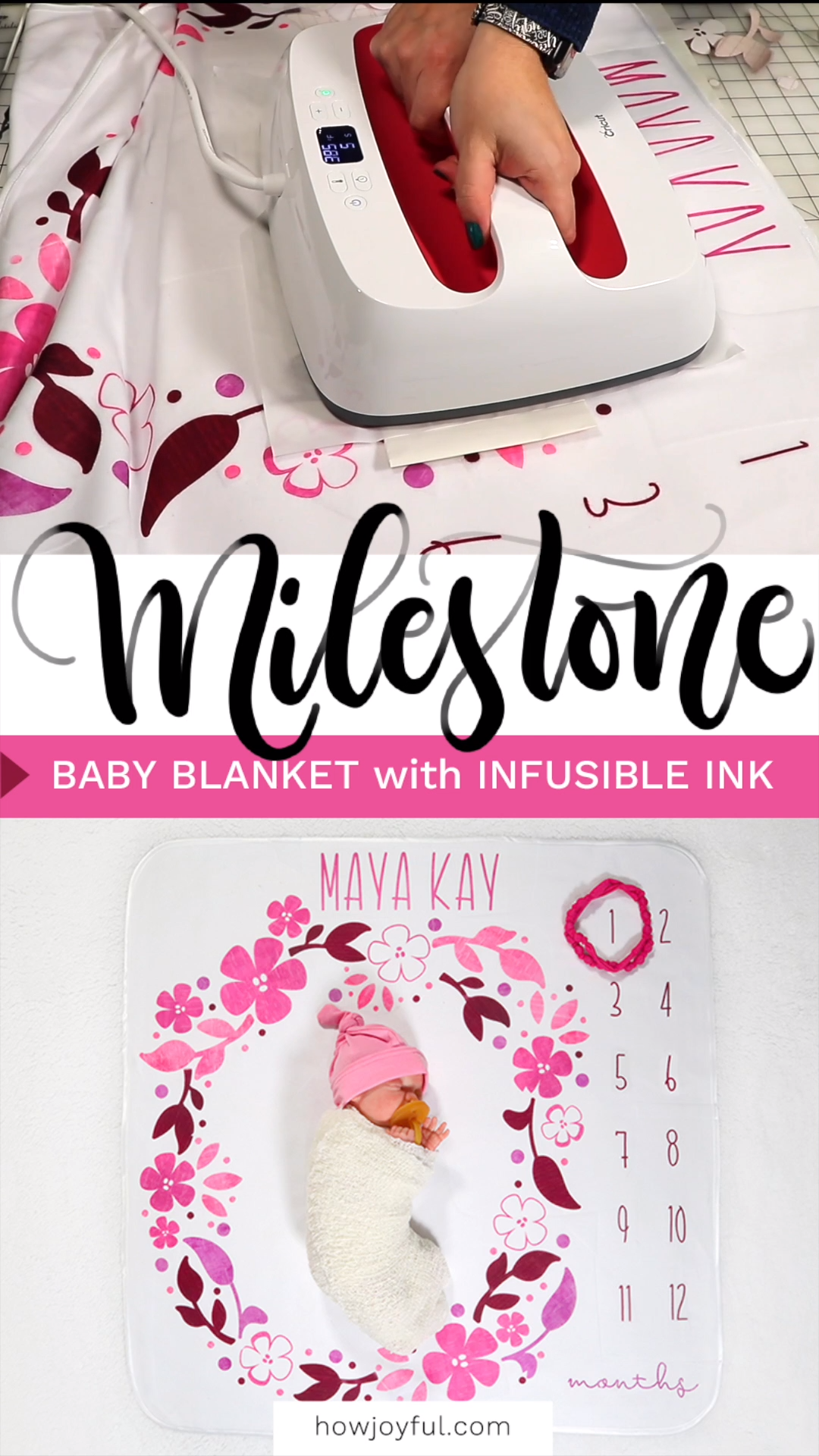 DIY Baby Milestone Blanket using Cricut's Infusible ink -   22 baby diy projects Videos ideas