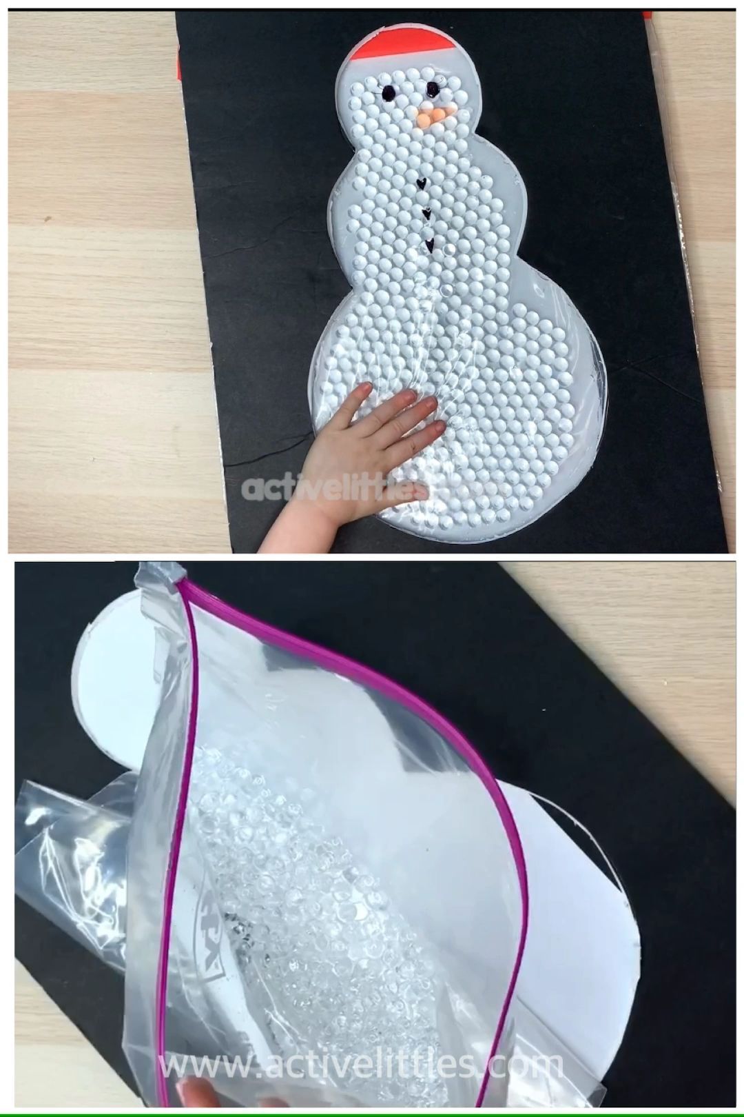 Simple Snowman Sensory Bag -   22 baby diy projects Videos ideas
