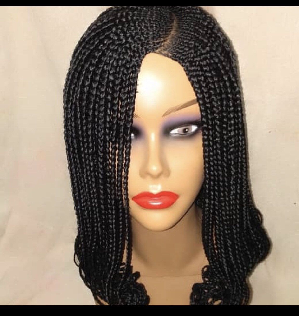 Braided Cornrow wig/ light weight / Natural looking/ Neatly and tightly done.16inche long -   22 trendy hairstyles For Black Women ideas
