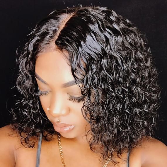 Black Wavy Wig Short Curly Wig Wig For Black Women Heat | Etsy -   22 trendy hairstyles For Black Women ideas