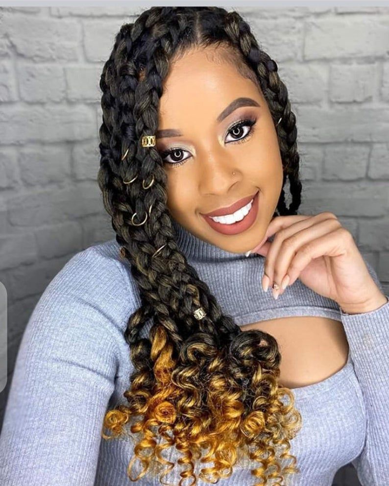 Big box braid with full lace, curly tips -   22 trendy hairstyles For Black Women ideas