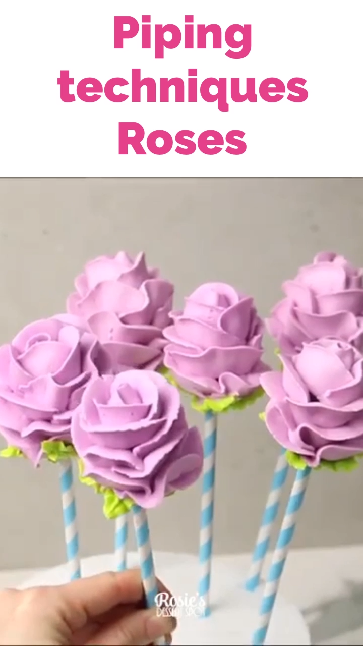 Piping  Techniques Roses -   24 mini cake Videos ideas