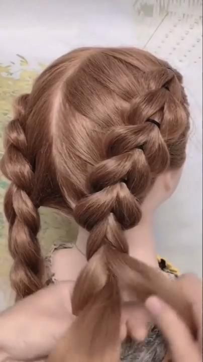 Braided hairstyle for long hair video tutorial simple and beautiful -   25 hair Videos braids ideas