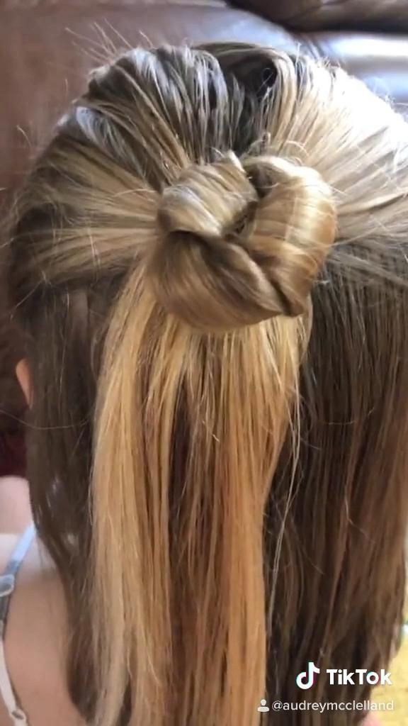 Easy Knotted Bun -   7 bun hairstyles ideas