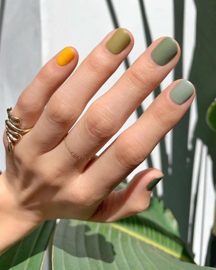 10 Beautiful Nail Designs To Wear This Fall - Wonder Forest -   13 beauty Nails green ideas