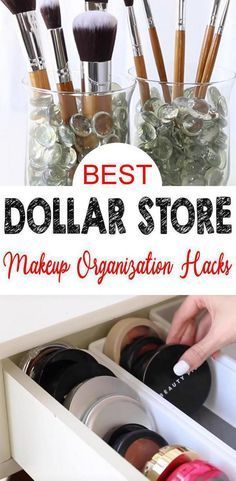 10 Dollar Store Makeup Organization Hacks That Are Borderline Genius -   13 makeup DIY hacks ideas