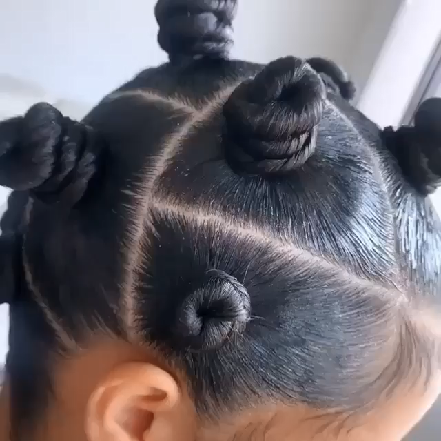 Bantu knots classic -   14 hairstyles For Kids curly ideas