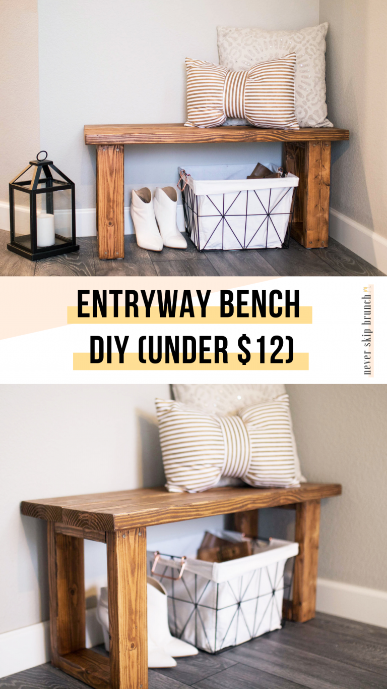 make this gorgeous diy entryway bench for under $12 » NEVER SKIP BRUNCH -   16 cool diy projects For The Home ideas