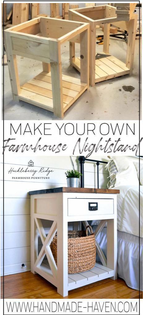 Farmhouse Nightstand -   16 cool diy projects For The Home ideas