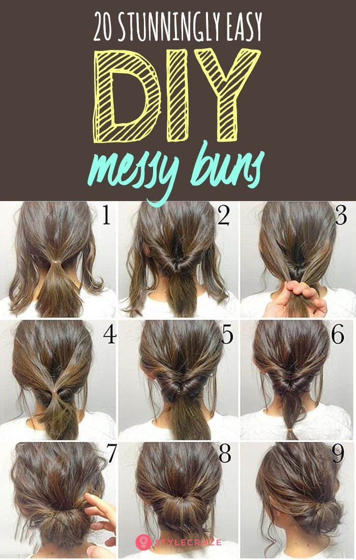 20 Stunningly Easy DIY Messy Buns -   17 easy hair Tips ideas