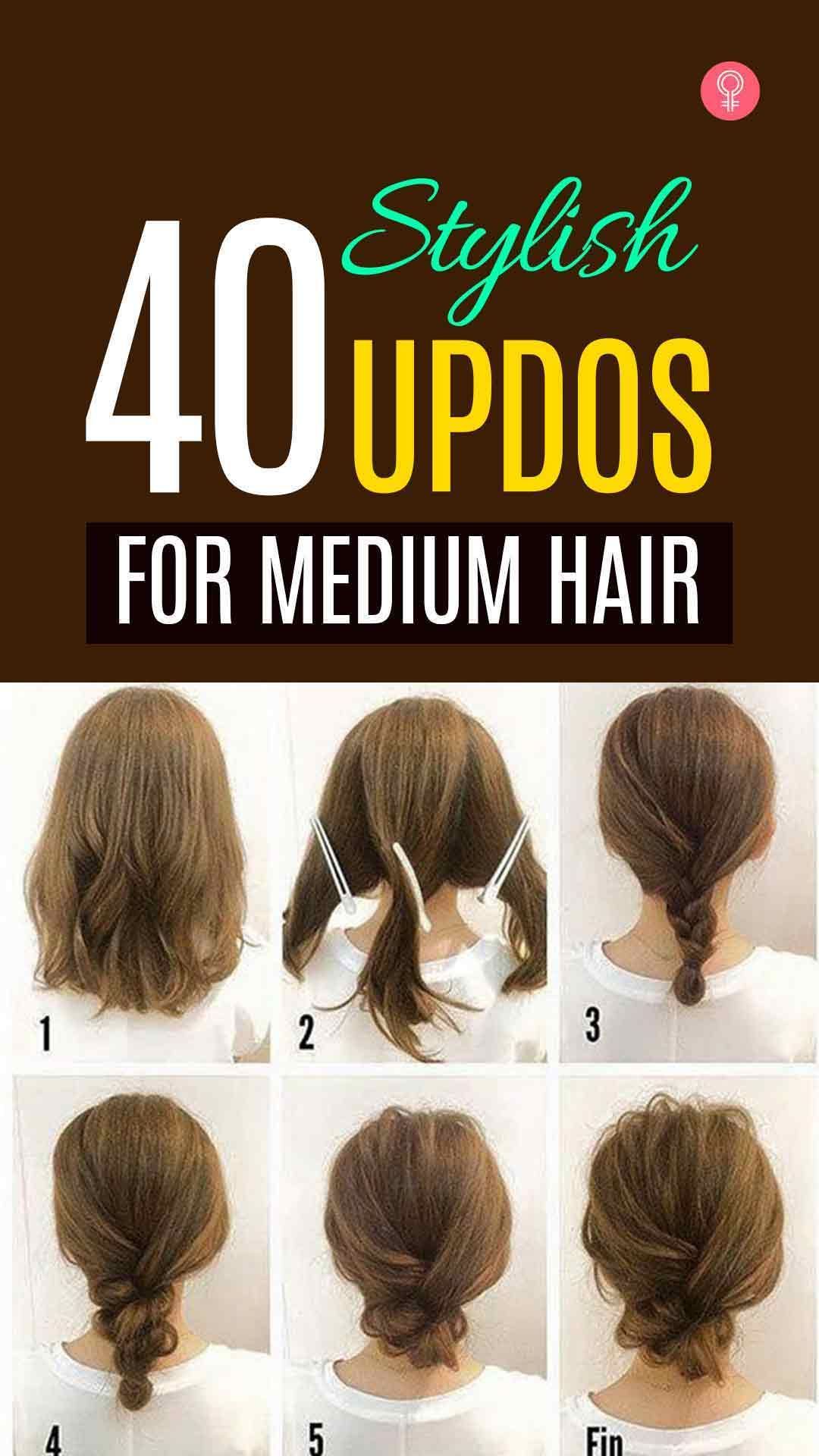 40 Quick And Easy Updos For Medium Hair -   17 easy hair Tips ideas