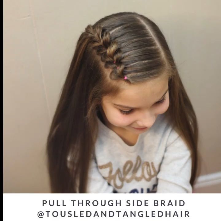Pull Through Side Braid -   17 side hairstyles For Girls ideas