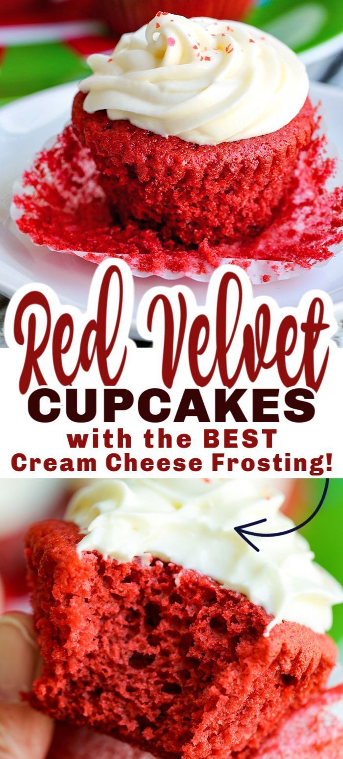 RED VELVET CUPCAKES with the BEST CREAM CHEESE FROSTING -   18 cake Cheese red velvet ideas