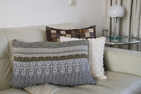 18 DIY Clothes Sweater pillow covers ideas