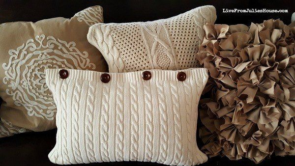 Thrift Store Sweater Pillow Covers Tutorial -   18 DIY Clothes Sweater pillow covers ideas