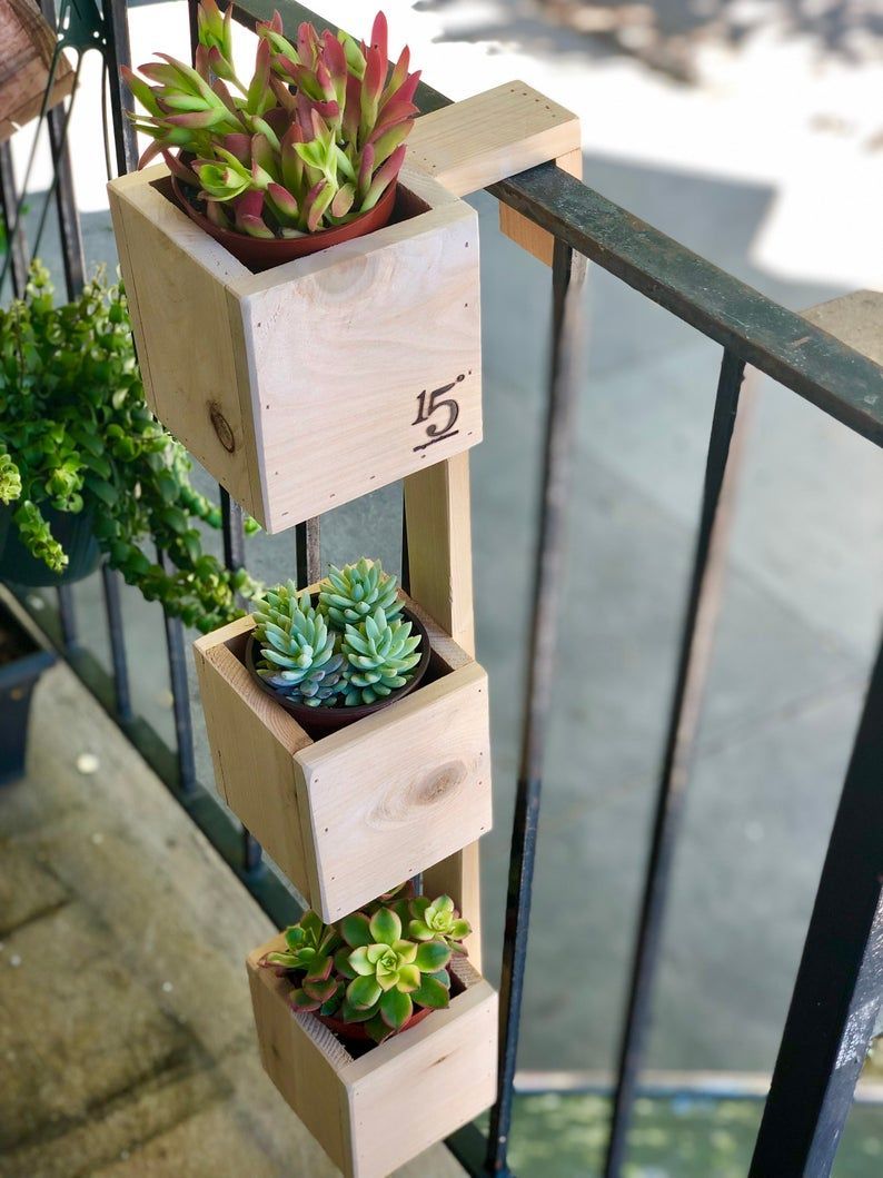 Tiered Balcony Planter Box -   18 planting Balcony potted ideas