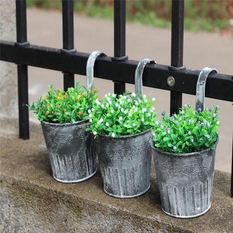 Poppa - Balcony Railing Hanging Planter -   18 planting Balcony potted ideas