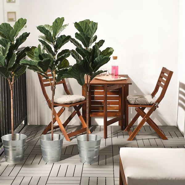 IKEA - FEJKA Artificial potted plant, indoor/outdoor fiddle-leaf fig -   18 planting Balcony potted ideas