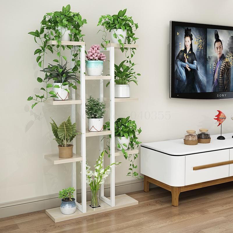 Flower shelf home multi-storey indoor space wrought iron flower stand multi-layer living room balcony flower pot shelf - AliExpress Mobile -   18 planting Balcony potted ideas