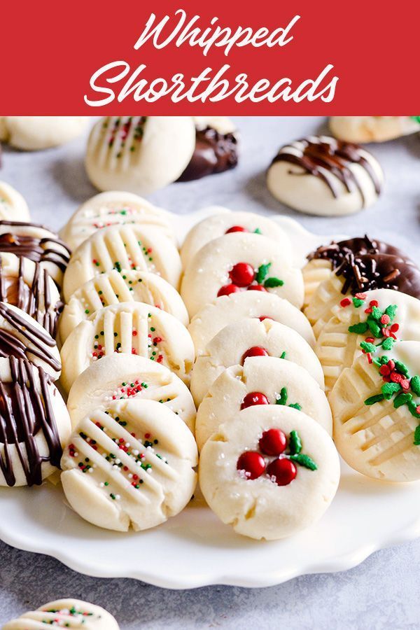 Whipped Shortbread Cookies | Dixie Crystals -   19 best holiday Cookies ideas