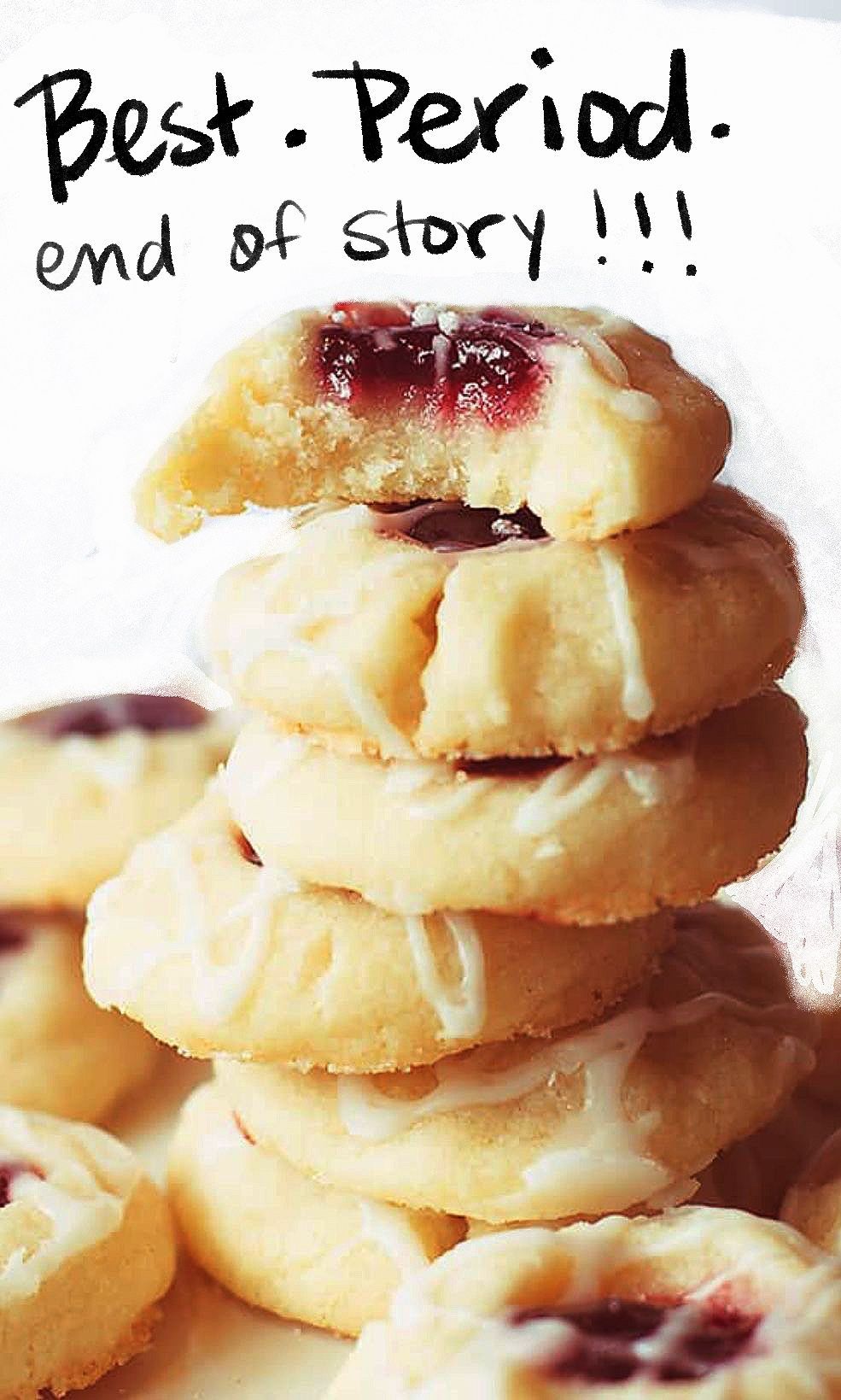 Raspberry Almond Shortbread Cookies -   19 best holiday Cookies ideas